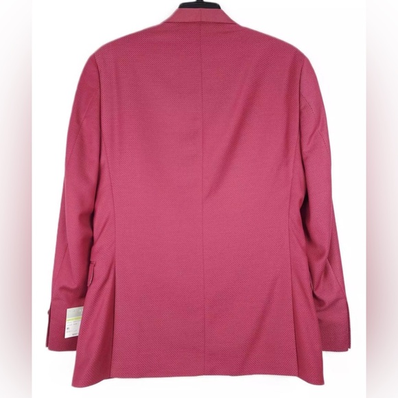 Alfani Men's Slim Fit Tuxedo Jacket Floral Dusty Rose 40L Suit Jacket Blazer New - Picture 7 of 11